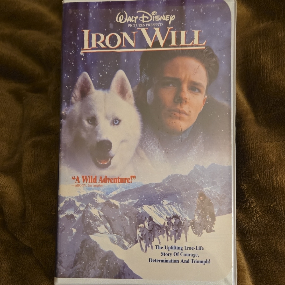 Disney Iron Will VHS - Purple and White Cover